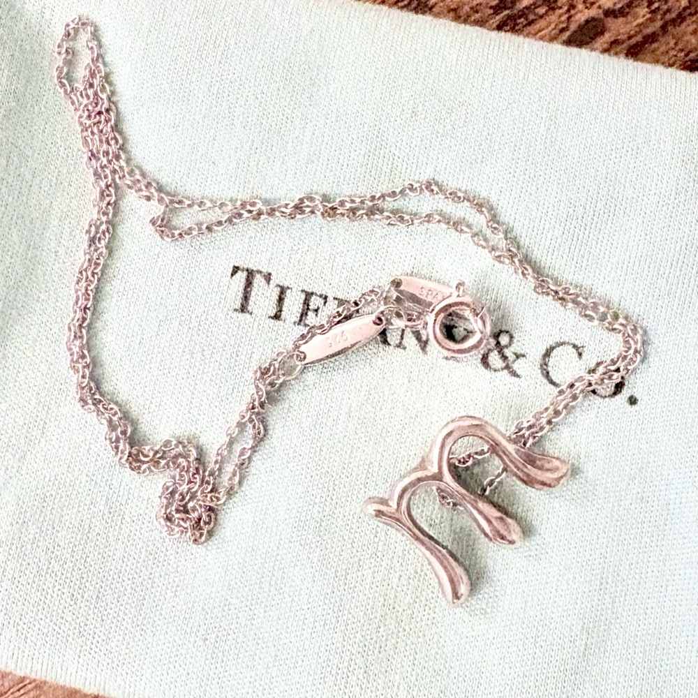 Tiffany & Co. Silver Initial Necklace